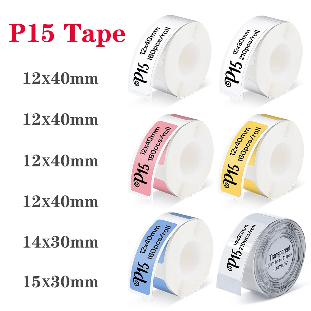 P15 Label Paper Sticker for P15 Marklife P15 P12 P11 L12 Phomemo D30 Label Printer DIY P15 Adhesive White Transparent Label Tape
P15 Label Paper Sticker for P15 Marklife P15 P12 P11 L12 Phomemo D30 Label Printer DIY P15 Adhesive White Transparent Label Tape
