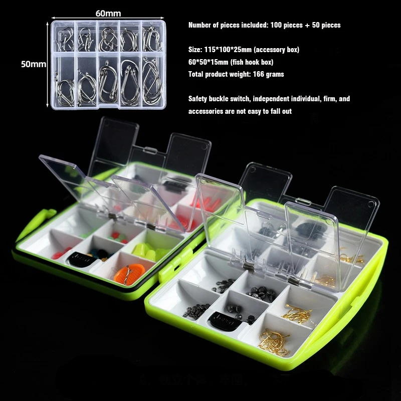 150 Pieces of Rock Fishing Accessories Fish Hook Set Eight-character Ring Block Zhuhai Bean Biting Lead Fish Hook Fishing Tools
150 Pieces of Rock Fishing Accessories Fish Hook Set Eight-character Ring Block Zhuhai Bean Biting Lead Fish Hook Fishing Tools