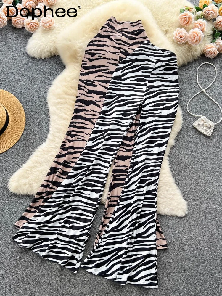 European Leopard Print Bell-Bottom Pants Women 2023 New Summer High Waist Slim Fit Casual Wide Leg Drape Retro Hot Girl Trousers
European Leopard Print Bell-Bottom Pants Women 2023 New Summer High Waist Slim Fit Casual Wide Leg Drape Retro Hot Girl Trousers