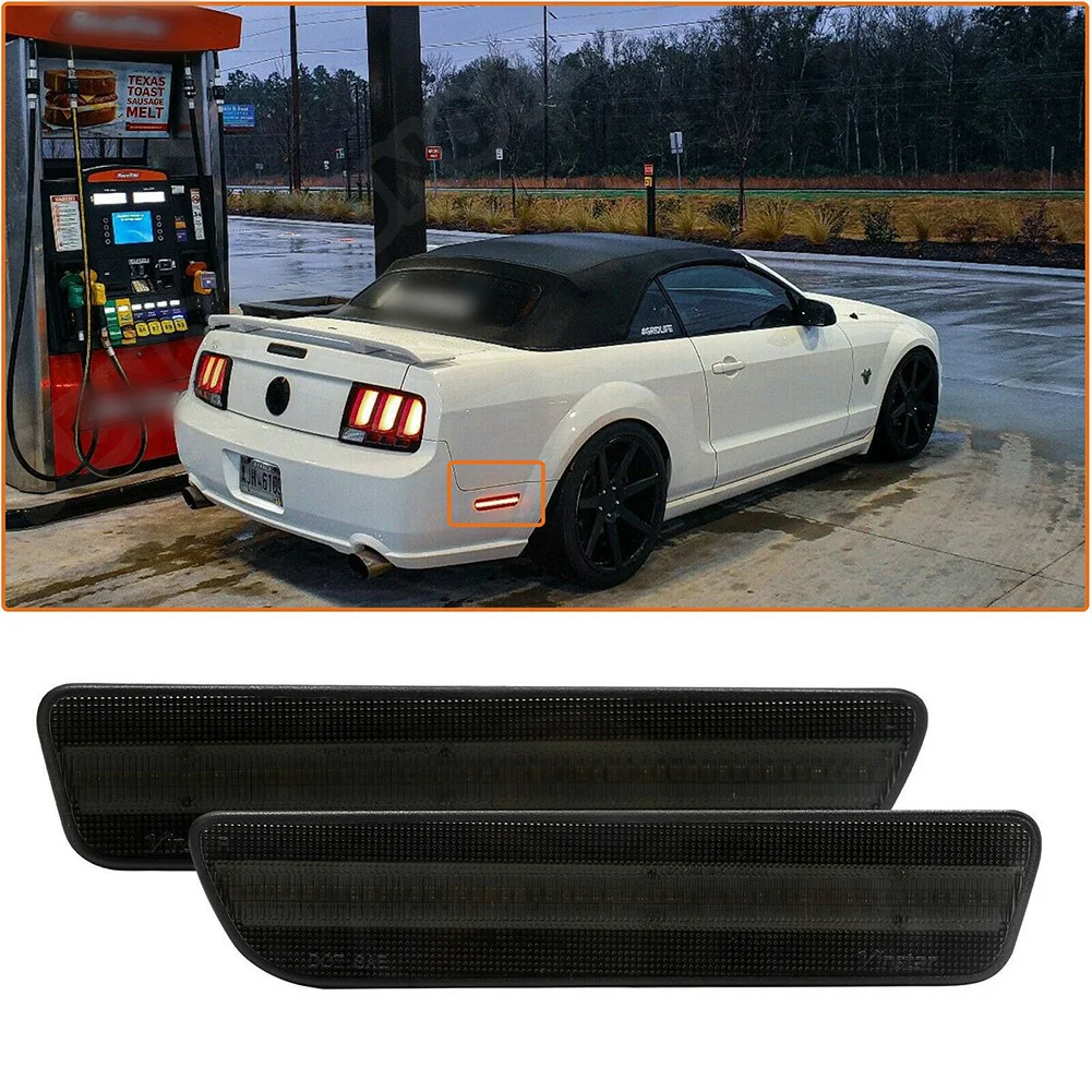 Smoke Lens LED Rear Bumper Side Marker Light Red Lamp Side Indicator Turn Signal Lights For Ford Mustang 2005-2009
Smoke Lens LED Rear Bumper Side Marker Light Red Lamp Side Indicator Turn Signal Lights For Ford Mustang 2005-2009