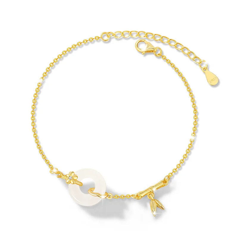 925 Sterling Silver Plated Jade Chalcedony Bracelet Symbolizes Safety and Lucky Bracelet bracelet bracelet for women jewelry
925 Sterling Silver Plated Jade Chalcedony Bracelet Symbolizes Safety and Lucky Bracelet bracelet bracelet for women jewelry
