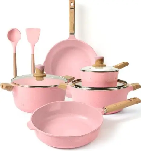 and Pots Set Nonstick - 16 PCS Granite Cookware Set Non Stick Induction Cookware sets W/Frying Pans for Cooking Set Kitchen Ess
and Pots Set Nonstick - 16 PCS Granite Cookware Set Non Stick Induction Cookware sets W/Frying Pans for Cooking Set Kitchen Ess