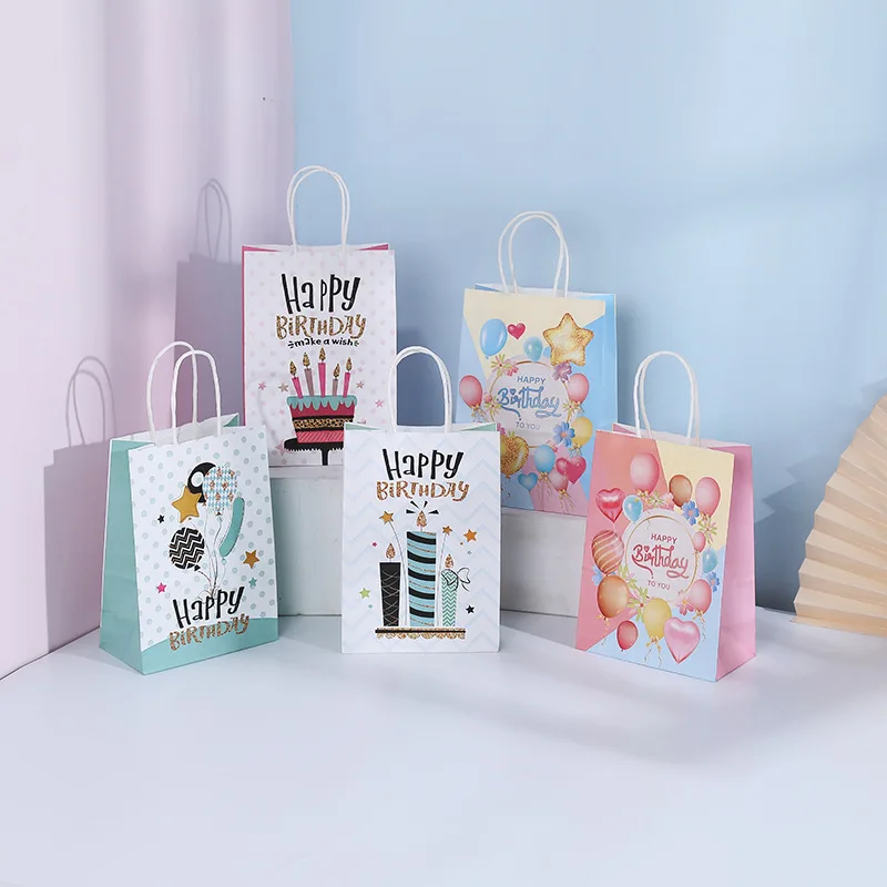 12pcs Kraft Paper Happy Birthday Gift Bag Paper Bag Candle Balloon Pattern Gift Bags with Handles Party Decoration Wholesale
12pcs Kraft Paper Happy Birthday Gift Bag Paper Bag Candle Balloon Pattern Gift Bags with Handles Party Decoration Wholesale