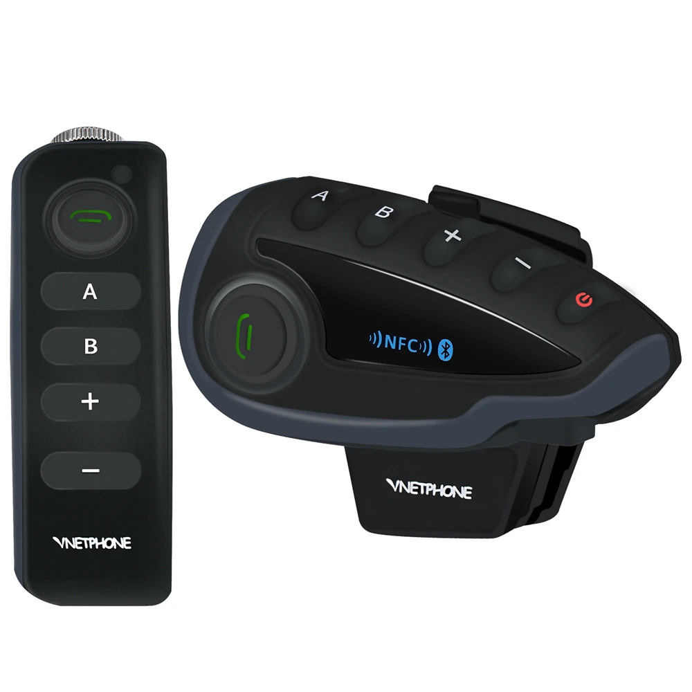 

V8 VS Intercom Waterproof 5-Way Group Talk Bluetooth Motorcycle Helmet Headset FM Radio NFC 1.2KM for 5 Riders