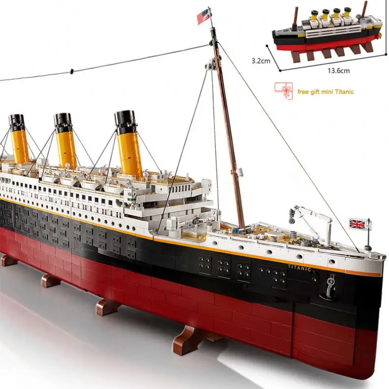Movie Series Titanic Ship Moc Building Blocks Bricks set Educational Toys Gifts 9090pcs boat Compatible legoinglys 10294 
Movie Series Titanic Ship Moc Building Blocks Bricks set Educational Toys Gifts 9090pcs boat Compatible legoinglys 10294