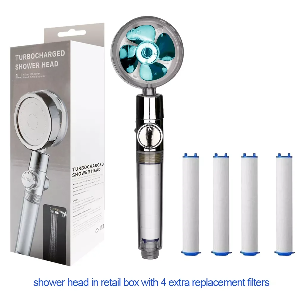 2021 Dropshipping Propeller Driven Shower Head with Stop Button Shower head with Fan High Pressure Handheld shower Nozzle
2021 Dropshipping Propeller Driven Shower Head with Stop Button Shower head with Fan High Pressure Handheld shower Nozzle