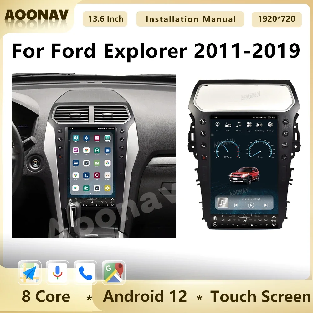 Автомагнитола 13,6 дюйма, Android 12, для Ford Explorer 2011-2019 Tesla Style GPS Navi Auto Stereo, мультимедийный видеоплеер, Carplay Unit
Автомагнитола 13,6 дюйма, Android 12, для Ford Explorer 2011-2019 Tesla Style GPS Navi Auto Stereo, мультимедийный видеоплеер, Carplay Unit