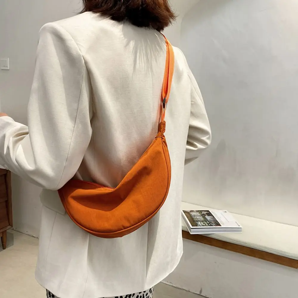 Sweet Trendy Solid Handbag Canvas Nylon Women Messenger Bags Single Shoulder Bags Crossbody Bag Korean Dumpling Bags
Sweet Trendy Solid Handbag Canvas Nylon Women Messenger Bags Single Shoulder Bags Crossbody Bag Korean Dumpling Bags