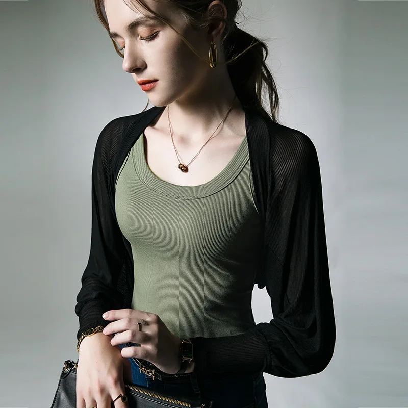 High Quality 2023 Women T-shirt Pure Color Gauze Splice Female Autumn Winter Sexy Crop Top Clothes Casual Blouses Grace Meeting
High Quality 2023 Women T-shirt Pure Color Gauze Splice Female Autumn Winter Sexy Crop Top Clothes Casual Blouses Grace Meeting