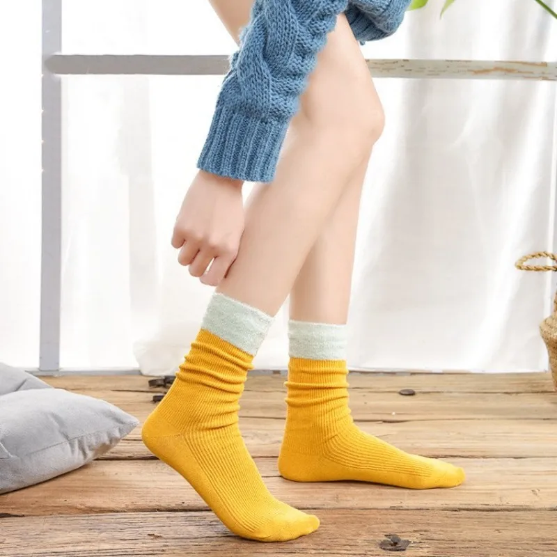 5pair Loose High School Girls Harajuku Solid Colors Needles Knitting Striped Cotton Socks Women yellow green black gray
5pair Loose High School Girls Harajuku Solid Colors Needles Knitting Striped Cotton Socks Women yellow green black gray