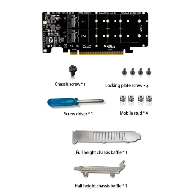 PCIE 4,0 Dual-Disk PCIeX16 до M.2 M-Key NVME SSD Плата расширения, поддерживает 4 NVMe M.2 M ключ 2280 SSD
PCIE 4,0 Dual-Disk PCIeX16 до M.2 M-Key NVME SSD Плата расширения, поддерживает 4 NVMe M.2 M ключ 2280 SSD
