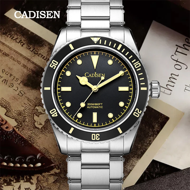 CADISEN Automatic Mechanical Watch Sapphire NH35 Movement Men Watch Bracelet Accessories Retro 200M Waterproof Relogio Masculino
CADISEN Automatic Mechanical Watch Sapphire NH35 Movement Men Watch Bracelet Accessories Retro 200M Waterproof Relogio Masculino