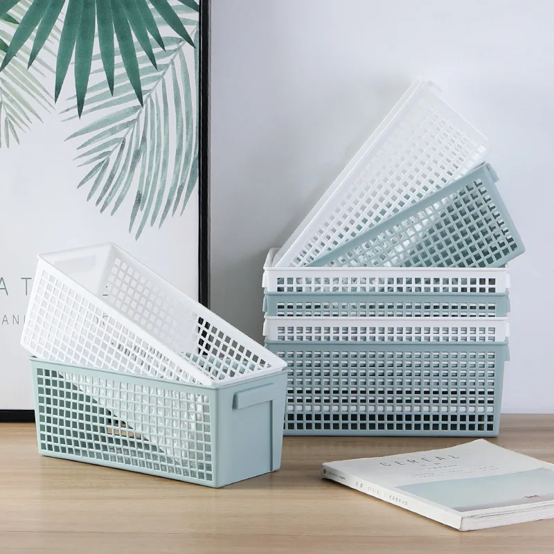 Desktop Storage Basket Hollow Rectangular Ins Plastic Storage Basket Snack Sundries Household Multi-functional Storages Box
Desktop Storage Basket Hollow Rectangular Ins Plastic Storage Basket Snack Sundries Household Multi-functional Storages Box