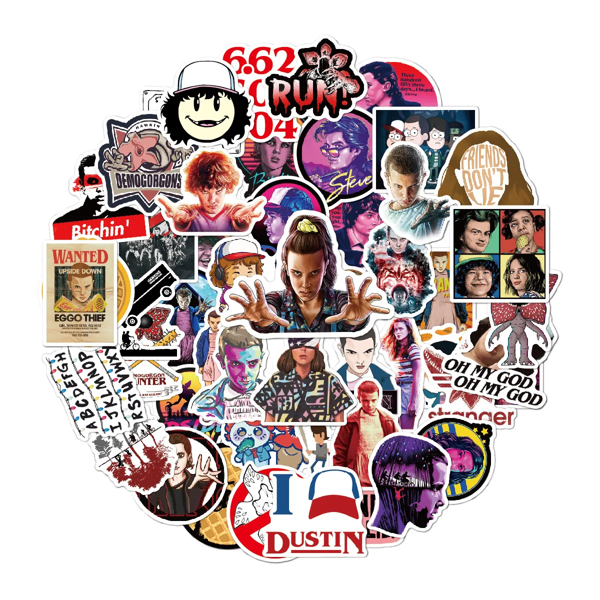 Stranger Things Season 4 Stickers 50pcs/set Scooter Luggage Laptop Refrigerator Wall Waterproof Home Decor Stickers
Stranger Things Season 4 Stickers 50pcs/set Scooter Luggage Laptop Refrigerator Wall Waterproof Home Decor Stickers