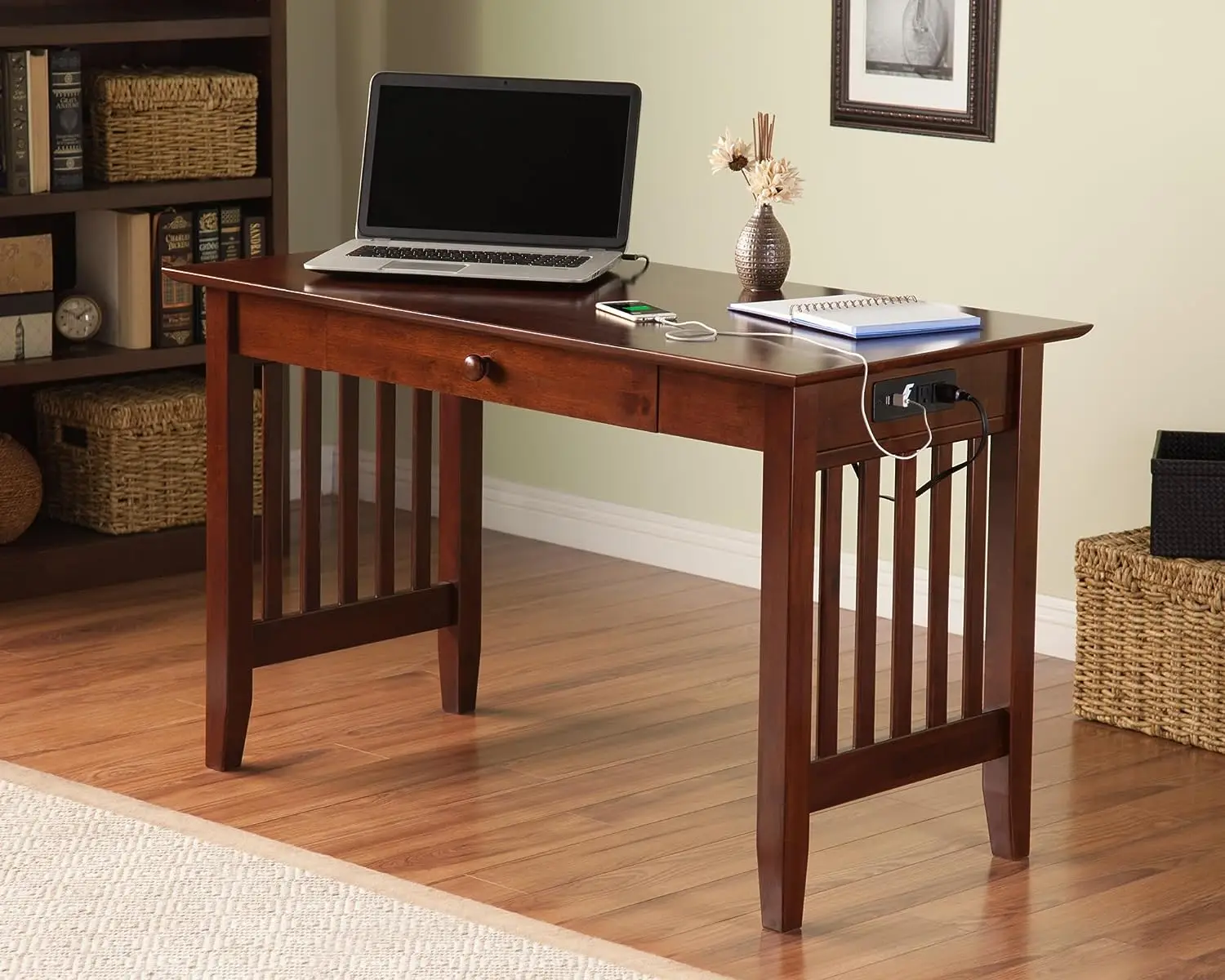 Mission Desk with Drawer and Charging Station, Walnut Seagull костюм для йоги Axp fan Axp x Exway
Mission Desk with Drawer and Charging Station, Walnut Seagull костюм для йоги Axp fan Axp x Exway
