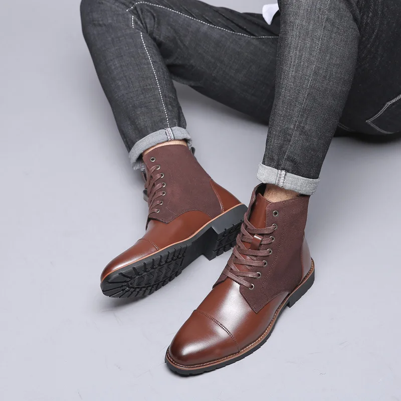 New Large Size Men's Cotton Shoes Trendy Pointed Toe Plus Velvet Warm Fashion Men's Boots High-top Men's Shoes Leather Boots
New Large Size Men's Cotton Shoes Trendy Pointed Toe Plus Velvet Warm Fashion Men's Boots High-top Men's Shoes Leather Boots