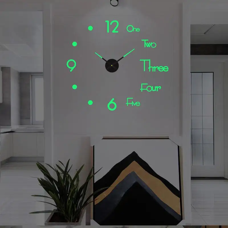 Creative Luminous Wall Clock DIY Living Room Clock Art Hole Free Wall Clock Modern Simple Noctilucous Silent Clock Wall Decorati
Creative Luminous Wall Clock DIY Living Room Clock Art Hole Free Wall Clock Modern Simple Noctilucous Silent Clock Wall Decorati