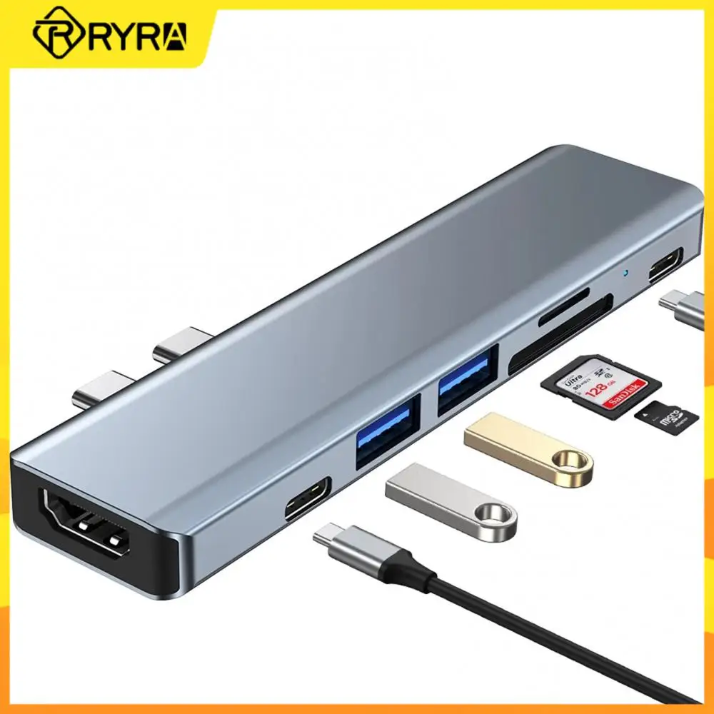 RYRA USB C HUB Dual Type-C To USB 3.0 For MacBook Pro Adapter 4K HDMI-compatible Thunderbolt 3 PD Fast Charging Multi -port HUB
RYRA USB C HUB Dual Type-C To USB 3.0 For MacBook Pro Adapter 4K HDMI-compatible Thunderbolt 3 PD Fast Charging Multi -port HUB