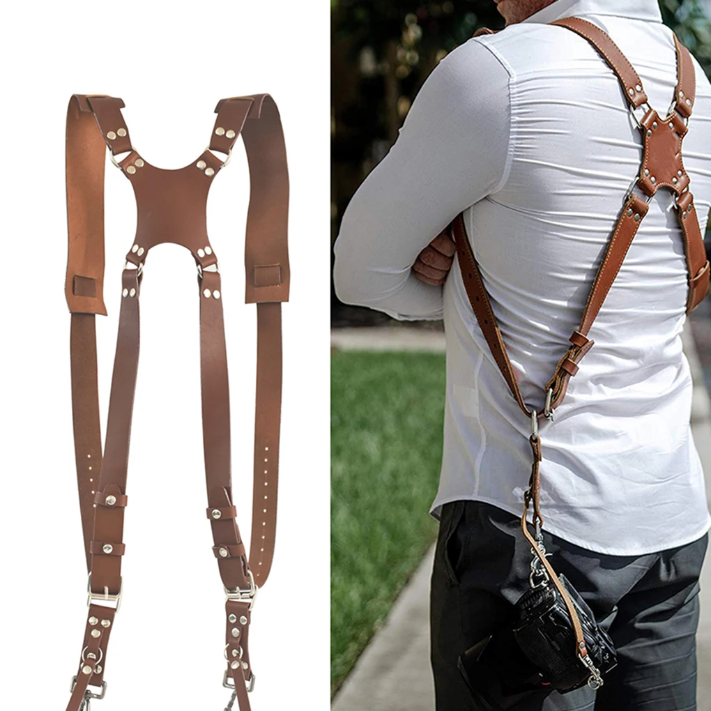 Portable Camera Strap Leather DSLR Strap Double Shoulder Strap Photography Accessories Camera Harness Strap
Portable Camera Strap Leather DSLR Strap Double Shoulder Strap Photography Accessories Camera Harness Strap
