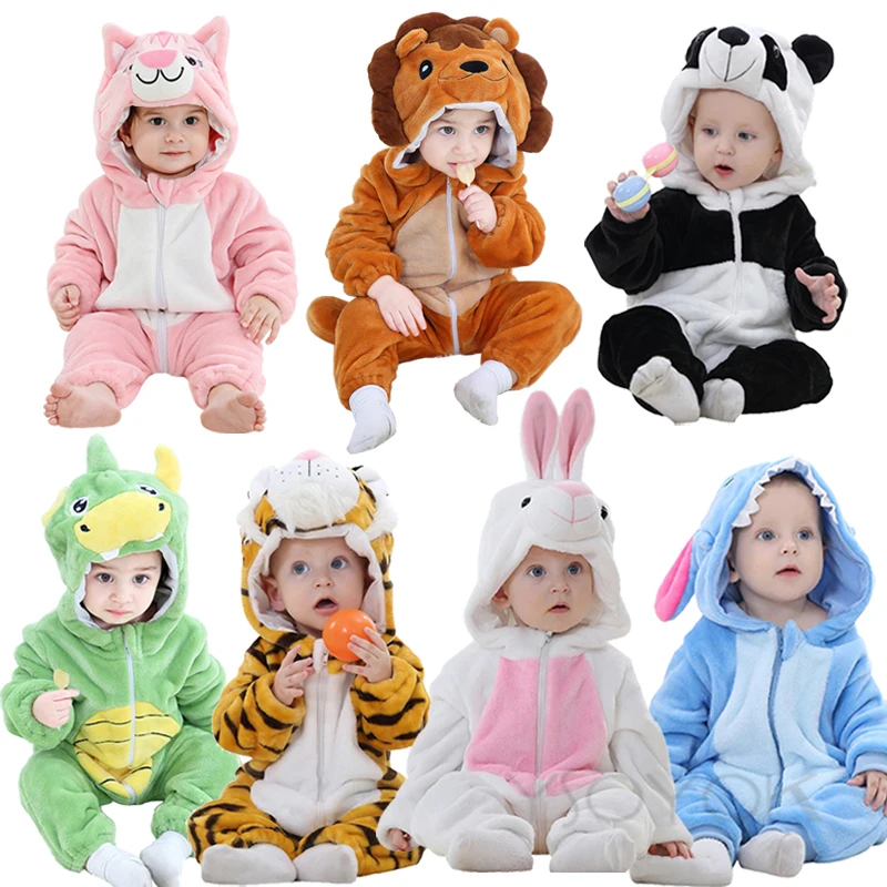 

Милые Мультяшные фланелевые детские комбинезоны с обезьянами, львом, пандой, пижамы, хлопковые костюмы для маленьких мальчиков и девочек с животными, детский комбинезон, кигуруми, наряды