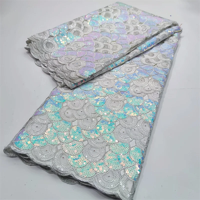 Luxury Sequence African Lace Fabric High Quality Sequins Net Embroidery French Tulle Mesh Lace For Nigerian Wedding Material
Luxury Sequence African Lace Fabric High Quality Sequins Net Embroidery French Tulle Mesh Lace For Nigerian Wedding Material