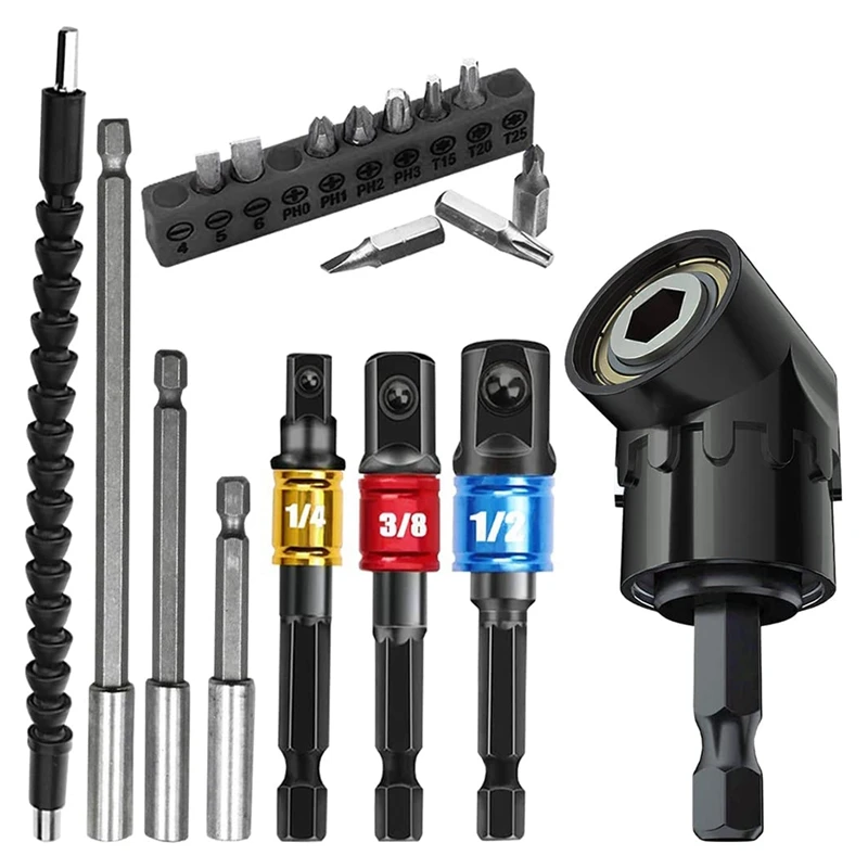 Impact Grade Driver Sockets Adapter Drill Extension Set,Flexible Drill Shaft Extension Bit,Magnetic Bit Holder Retail
Impact Grade Driver Sockets Adapter Drill Extension Set,Flexible Drill Shaft Extension Bit,Magnetic Bit Holder Retail