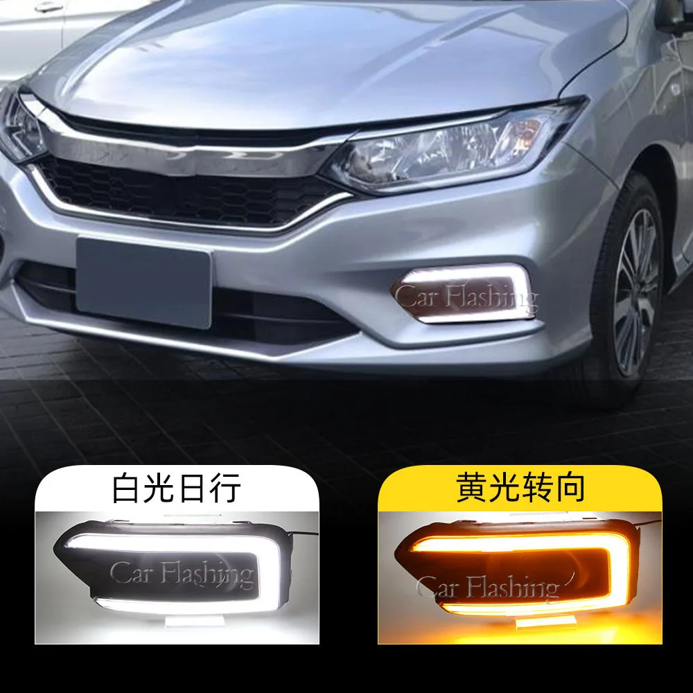 For Honda overseas version of City 17-18 daytime running lights front fog new Fengfan Mustang run