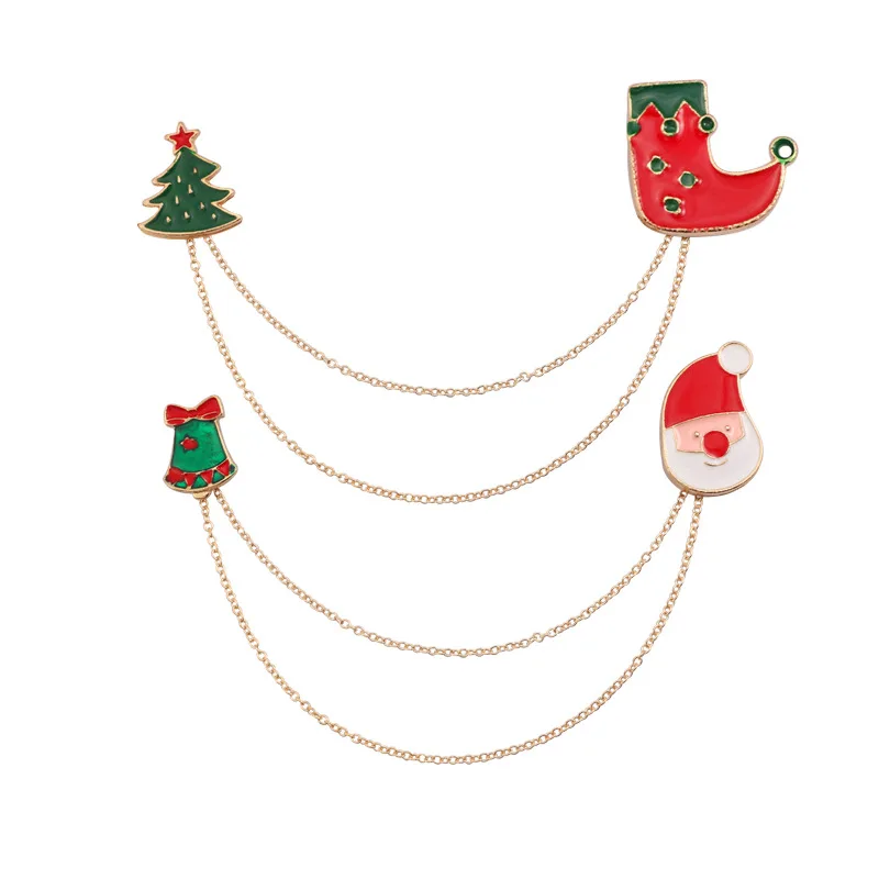 Christmas Women's Fashion Brooches Jewelry Santa Claus And Bell, Christmas Tree And Boot Clothes Hanging Brooch Accessories Gift
Christmas Women's Fashion Brooches Jewelry Santa Claus And Bell, Christmas Tree And Boot Clothes Hanging Brooch Accessories Gift