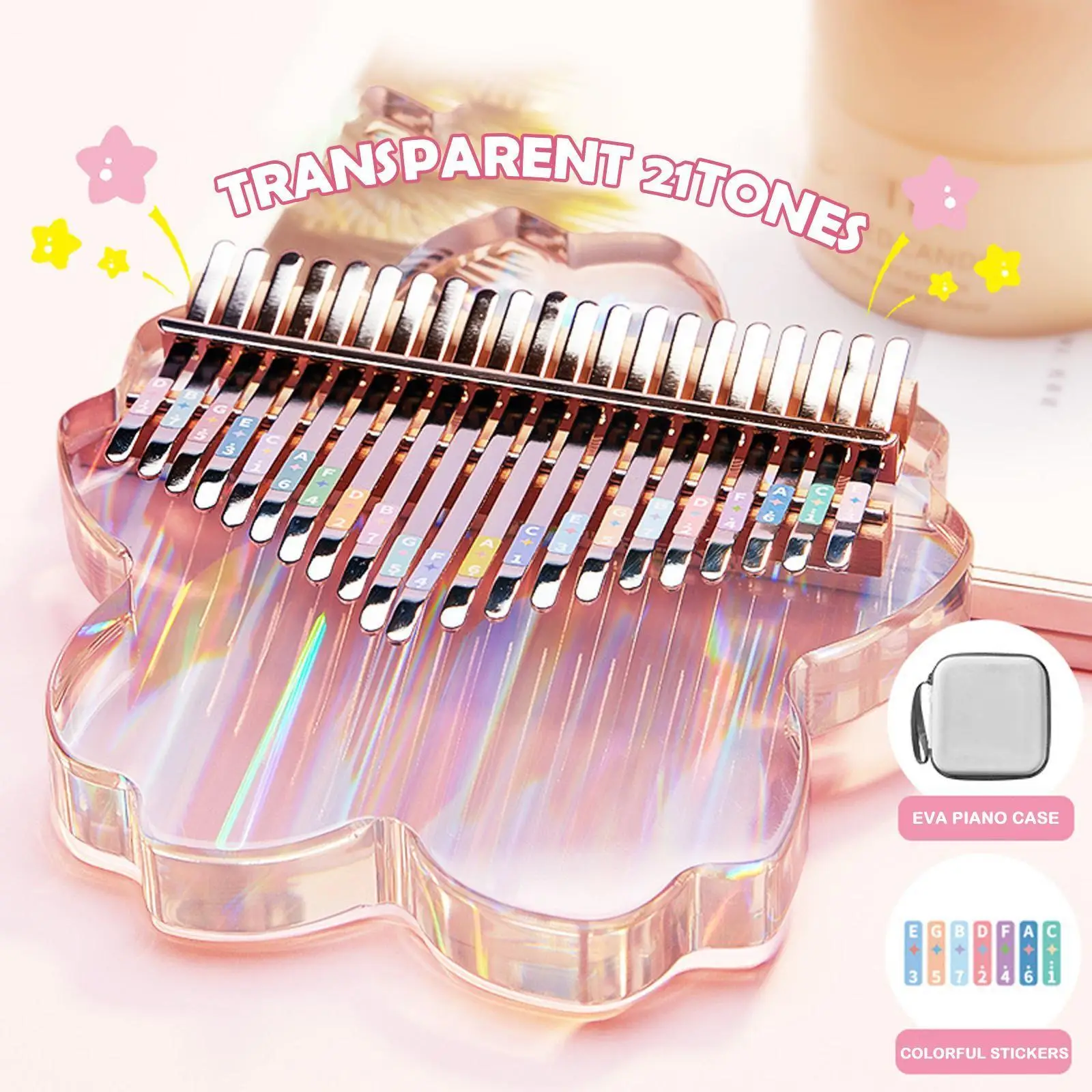 17/21 Keys Kalimba Transparent Acrylic Thumb Piano Booklet Kalimba Finger Stickers Starter Piano Tune Study With Hamme O8q5
17/21 Keys Kalimba Transparent Acrylic Thumb Piano Booklet Kalimba Finger Stickers Starter Piano Tune Study With Hamme O8q5