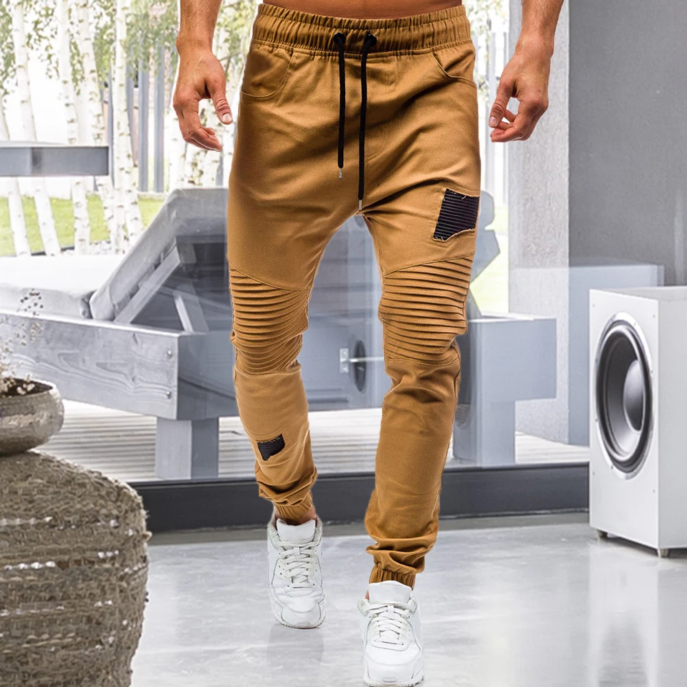 Fashion Daily Pants Men Elastic Middle Waist Hole Patchwork Casual Trousers Drawstring Knee Folds Pleated Slim Sweatpants
Fashion Daily Pants Men Elastic Middle Waist Hole Patchwork Casual Trousers Drawstring Knee Folds Pleated Slim Sweatpants