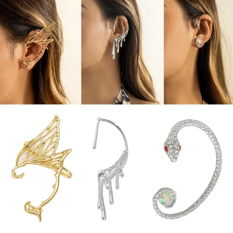Fashion Fairy Ear Cuffs Earring for Women Simple Hollow Outline Elf Ear Clip Vintage Single No Piercing Earrings Party
Fashion Fairy Ear Cuffs Earring for Women Simple Hollow Outline Elf Ear Clip Vintage Single No Piercing Earrings Party