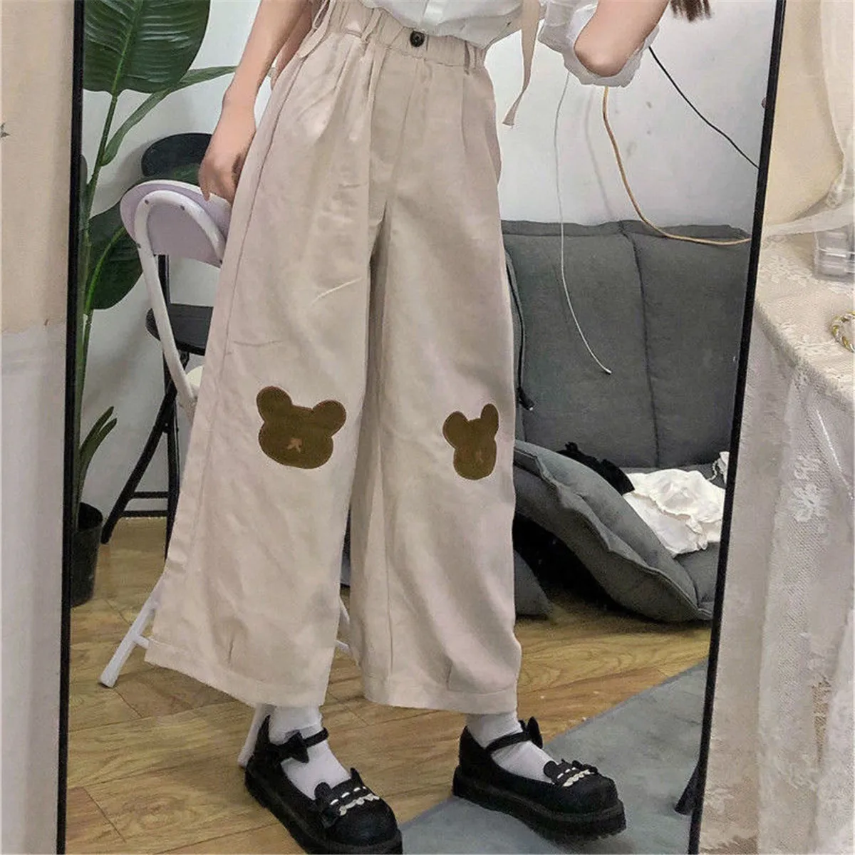 Cute Loose Bear Embroidery Pants Fashion Girl Harajuku Amine Pants Vintage Funny Straight Summer Kawaii Kahaki High Street Pants
Cute Loose Bear Embroidery Pants Fashion Girl Harajuku Amine Pants Vintage Funny Straight Summer Kawaii Kahaki High Street Pants