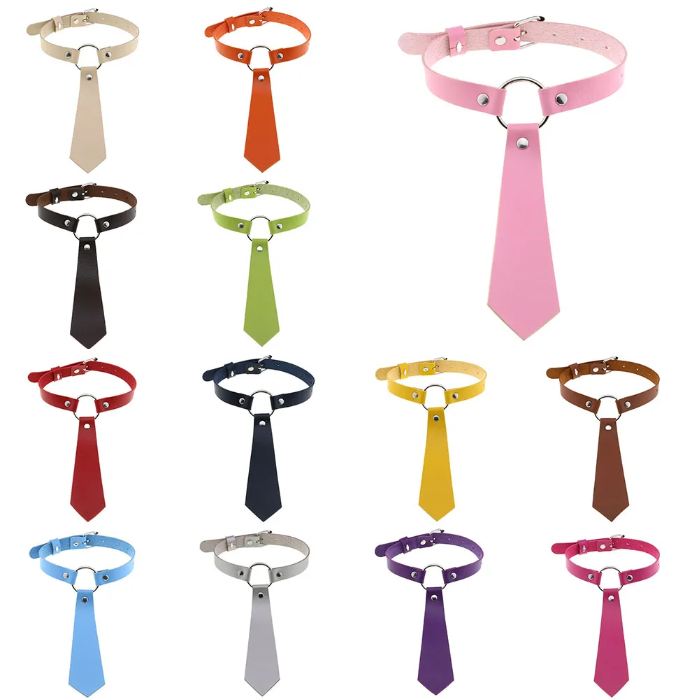 Gothic egirl Cosplay Harajuku Punk tie design necklace Sexy PU Leather Round Collar Choker Necklaces for women Body Accessories
Gothic egirl Cosplay Harajuku Punk tie design necklace Sexy PU Leather Round Collar Choker Necklaces for women Body Accessories
