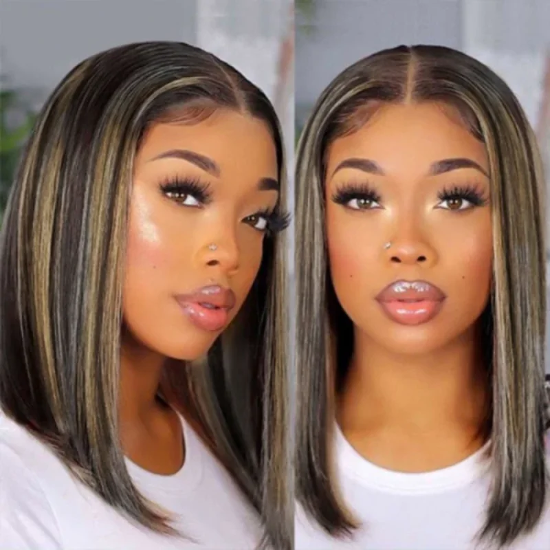 Unice Hair Highlight Short Bob Wig Lace Front Human Hair Wigs Pre-Plucked 13x4 Bob Frontal Wigs Peruvian Lace wig For Women
Unice Hair Highlight Short Bob Wig Lace Front Human Hair Wigs Pre-Plucked 13x4 Bob Frontal Wigs Peruvian Lace wig For Women