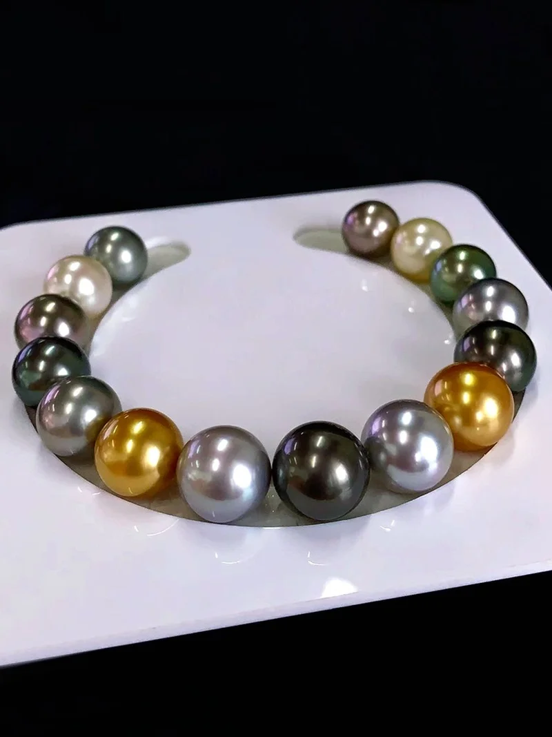 Natural 11-13mm Sea Genuine Multicolor Round Pearl Bracelets Free Shipping For Women
Natural 11-13mm Sea Genuine Multicolor Round Pearl Bracelets Free Shipping For Women