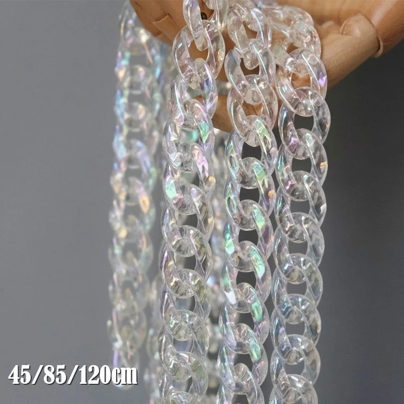 Fashion Handbag Accessory Parts DIY Chain Light Transparent Acrylic Resin Chain Luxury Strap Women Shoulder Clutch Chain
Fashion Handbag Accessory Parts DIY Chain Light Transparent Acrylic Resin Chain Luxury Strap Women Shoulder Clutch Chain