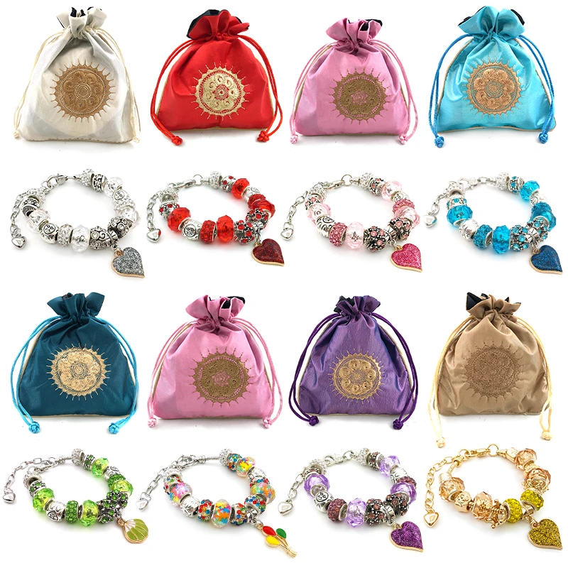 Heart Pendant Loose Beads Colorful Bracelet Charms Jewelry with Satin Storage Bag for Give Women Mother Valentine's Day Present
Heart Pendant Loose Beads Colorful Bracelet Charms Jewelry with Satin Storage Bag for Give Women Mother Valentine's Day Present