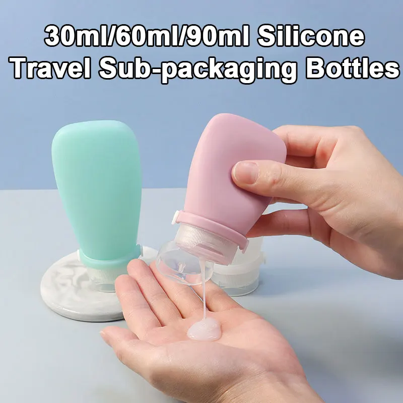 

30ml/60ml/90ml Silicone Travel Sub-packaging Storage Bottles Leakproof Refillable Bottle Shampoo Skin Care Cosmetic Container