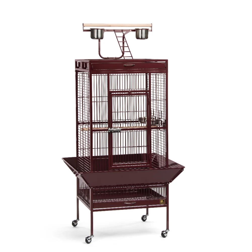 Smvp Select Wrought Iron Parrot Bird Cage 24x20x60", Durable and Strong,65 Oz,Garnet Red 
Smvp Select Wrought Iron Parrot Bird Cage 24x20x60", Durable and Strong,65 Oz,Garnet Red