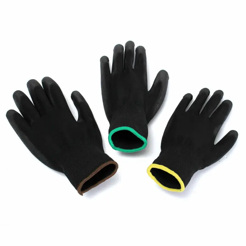 Hand Protect Work Gloves Knit cuffs Nylon PU Coated S/M/L Safety 12 Pairs Antiskid Dust-proof Flexible Gardening
Hand Protect Work Gloves Knit cuffs Nylon PU Coated S/M/L Safety 12 Pairs Antiskid Dust-proof Flexible Gardening