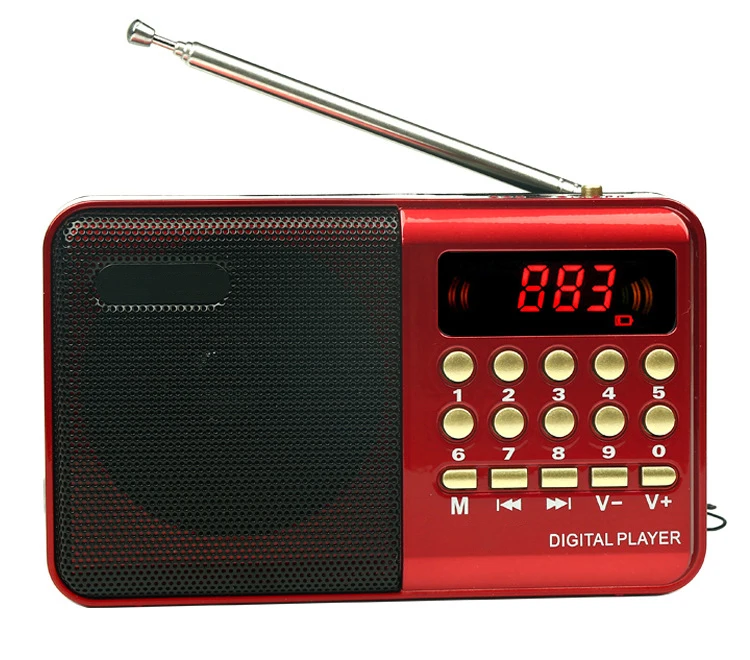 

Digital Radio fm Portable Mini FM Radio Speaker Music Player Telescopic Antenna Handsfree Pockets Receiver Outdoor Sport kk-11