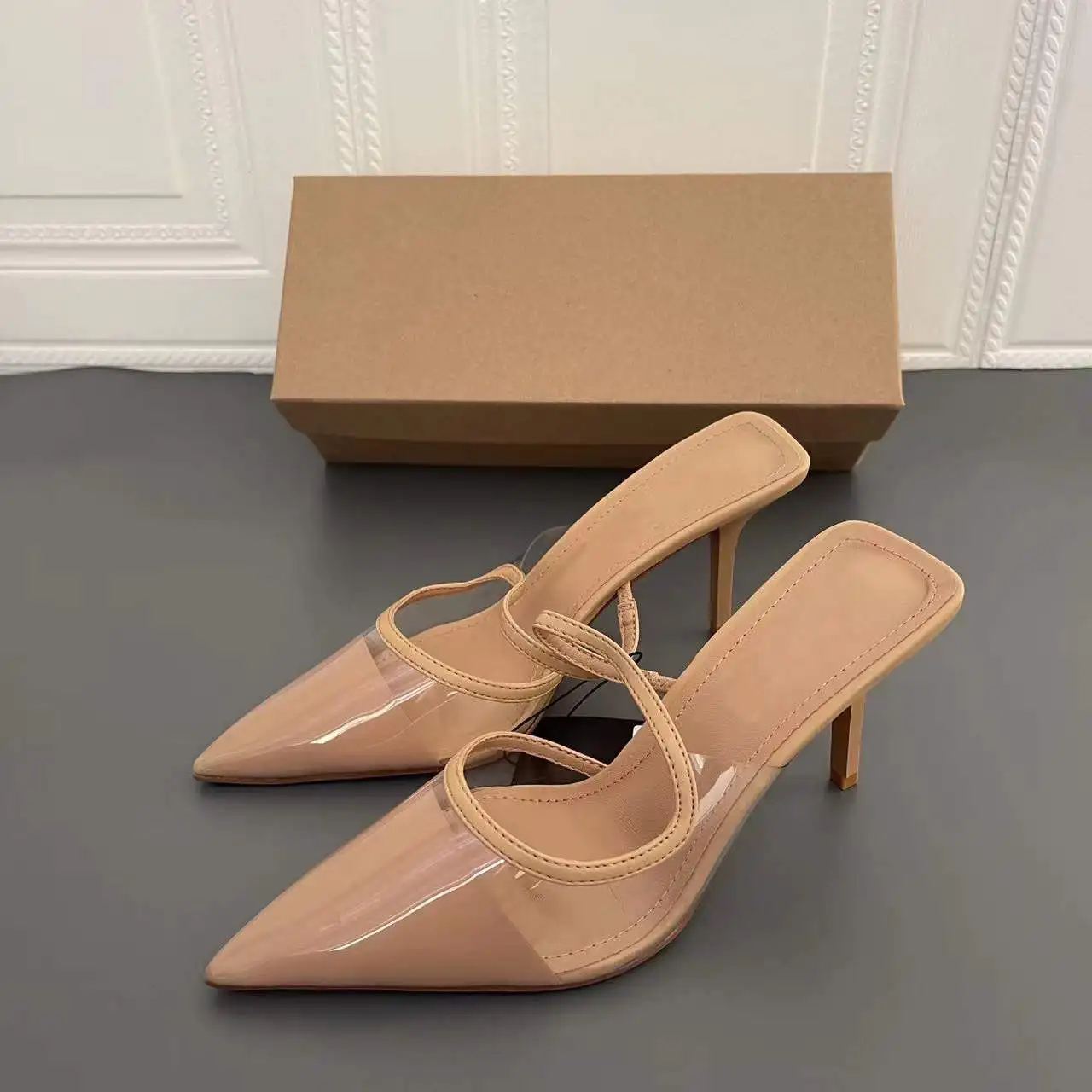 Summer High-heeled Sandals with Stiletto and Pointed Toe Shoes for Women's Casual Transparent Sandalias De Mujer Con Tacones
Summer High-heeled Sandals with Stiletto and Pointed Toe Shoes for Women's Casual Transparent Sandalias De Mujer Con Tacones