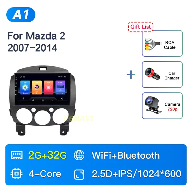 Автомобильная стереосистема на базе Android 2 Din для MAZDA 2 Mazda2 2007-2014, мультимедийный видеоплеер, GPS DSP, беспроводная автомобильная магнитола Carplay, сенсорный экран, автомобильная интеллектуальная система
Автомобильная стереосистема на базе Android 2 Din для MAZDA 2 Mazda2 2007-2014, мультимедийный видеоплеер, GPS DSP, беспроводная автомобильная магнитола Carplay, сенсорный экран, автомобильная интеллектуальная система