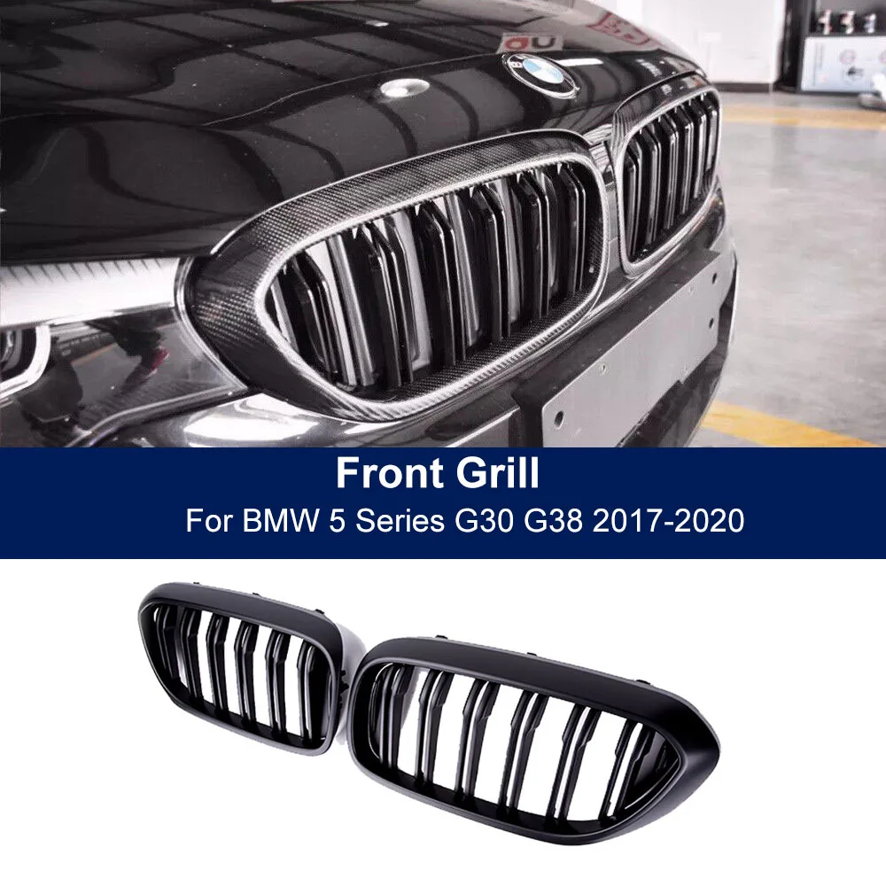 Front Bumper Kidney Grille Double Line Gloss black for Bmw 5 Series G30 G38 2017-2020
Front Bumper Kidney Grille Double Line Gloss black for Bmw 5 Series G30 G38 2017-2020