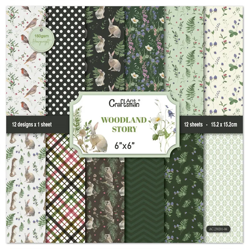 12pcs woodland story ours patterned paper Scrapbooking paper pack handmade craft paper craft Background pad 
12pcs woodland story ours patterned paper Scrapbooking paper pack handmade craft paper craft Background pad