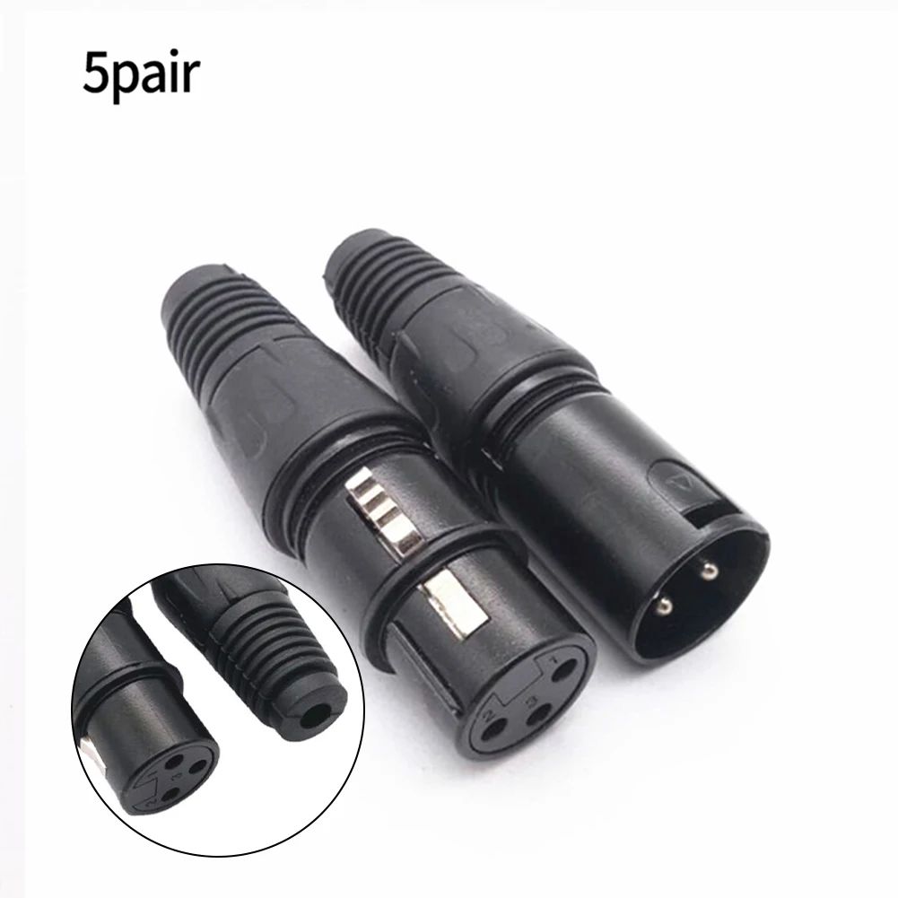 10Pcs XLR DMX 3-Pin Male/female Connector 0.59" X 2.64" MIC Snake Plug Brass Audio Microphone Audio Cable Plug Connectors
10Pcs XLR DMX 3-Pin Male/female Connector 0.59" X 2.64" MIC Snake Plug Brass Audio Microphone Audio Cable Plug Connectors