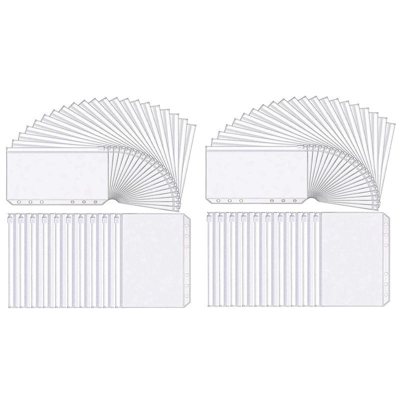 70PC A6 6-Holes Binder Pockets Waterproof PVC Cash Budget Envelopes Zipper Binder Pouches For A6 Notebook Binders 
70PC A6 6-Holes Binder Pockets Waterproof PVC Cash Budget Envelopes Zipper Binder Pouches For A6 Notebook Binders