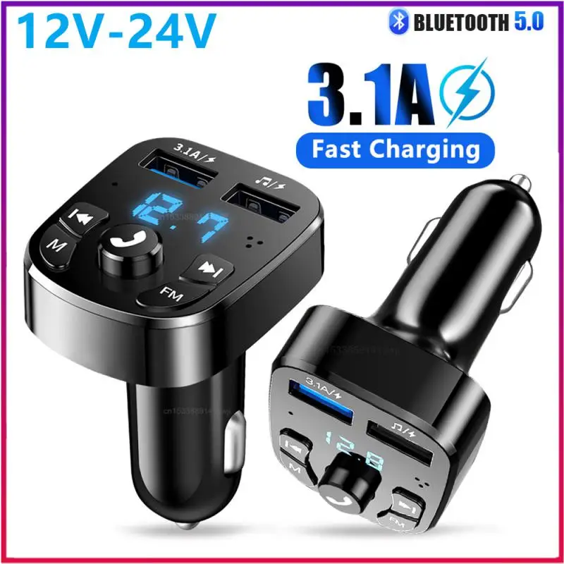 Многофункциональное автомобильное зарядное устройство с двумя USB-портами, Bluetooth 5,0, FM-трансмиттер, беспроводной аудиоприемник громкой связи...
Многофункциональное автомобильное зарядное устройство с двумя USB-портами, Bluetooth 5,0, FM-трансмиттер, беспроводной аудиоприемник громкой связи...
