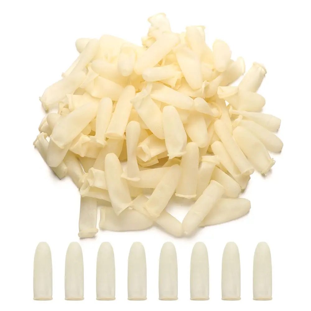 Non-slip Nail Art Tool Natural Latex Fingertip Protective Finger Cover Rubber Gloves White Finger Cots Protector Gloves
Non-slip Nail Art Tool Natural Latex Fingertip Protective Finger Cover Rubber Gloves White Finger Cots Protector Gloves