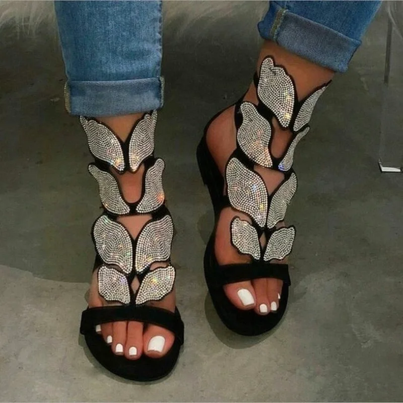 Fashion Women's Shoes 2022 Summer New Butterfly Drill Slippers Plus Size Hot Selling Women's Leisure Sandals
Fashion Women's Shoes 2022 Summer New Butterfly Drill Slippers Plus Size Hot Selling Women's Leisure Sandals